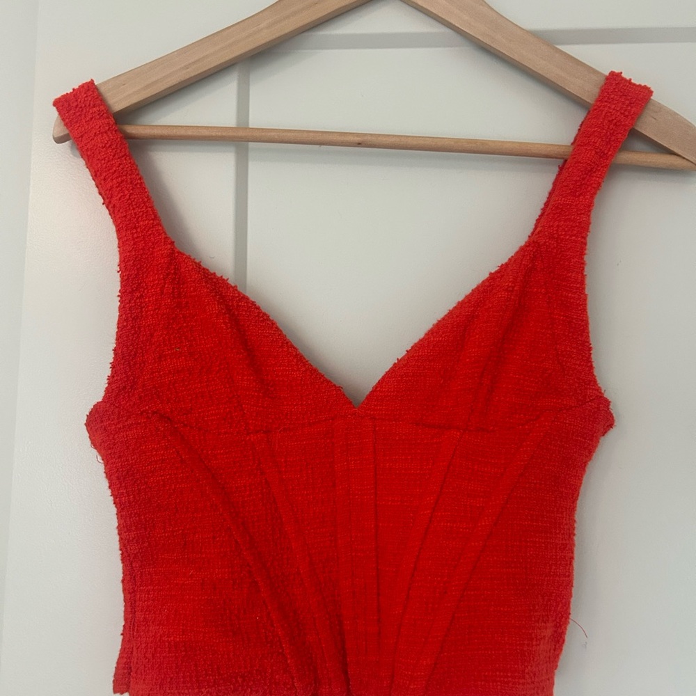 Zara Red knit tank top